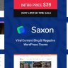 Saxon - Viral Content Blog & Magazine WordPress Themes